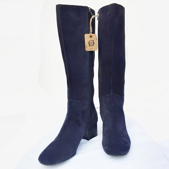 BORN Avala Knee High Blue Suede Boots - Size 10 - Picture 5 of 12
